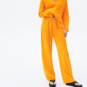 Orange zara pants